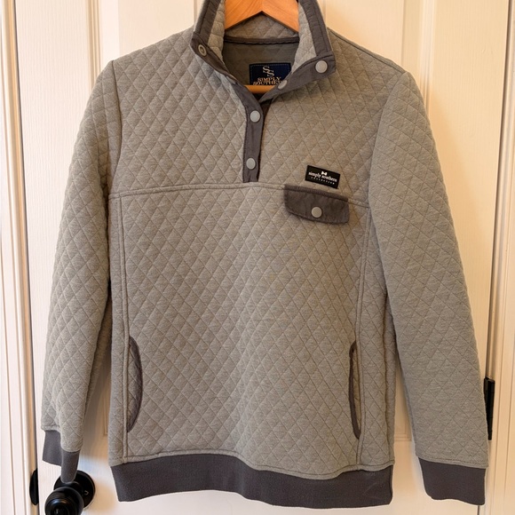 Simply Southern Jackets & Blazers - Simply Southern Quilted Gray Pullover Jacket